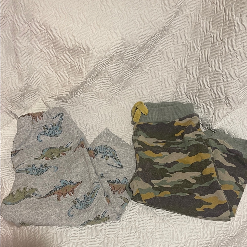 Kids Dino and Camo Print Joggers